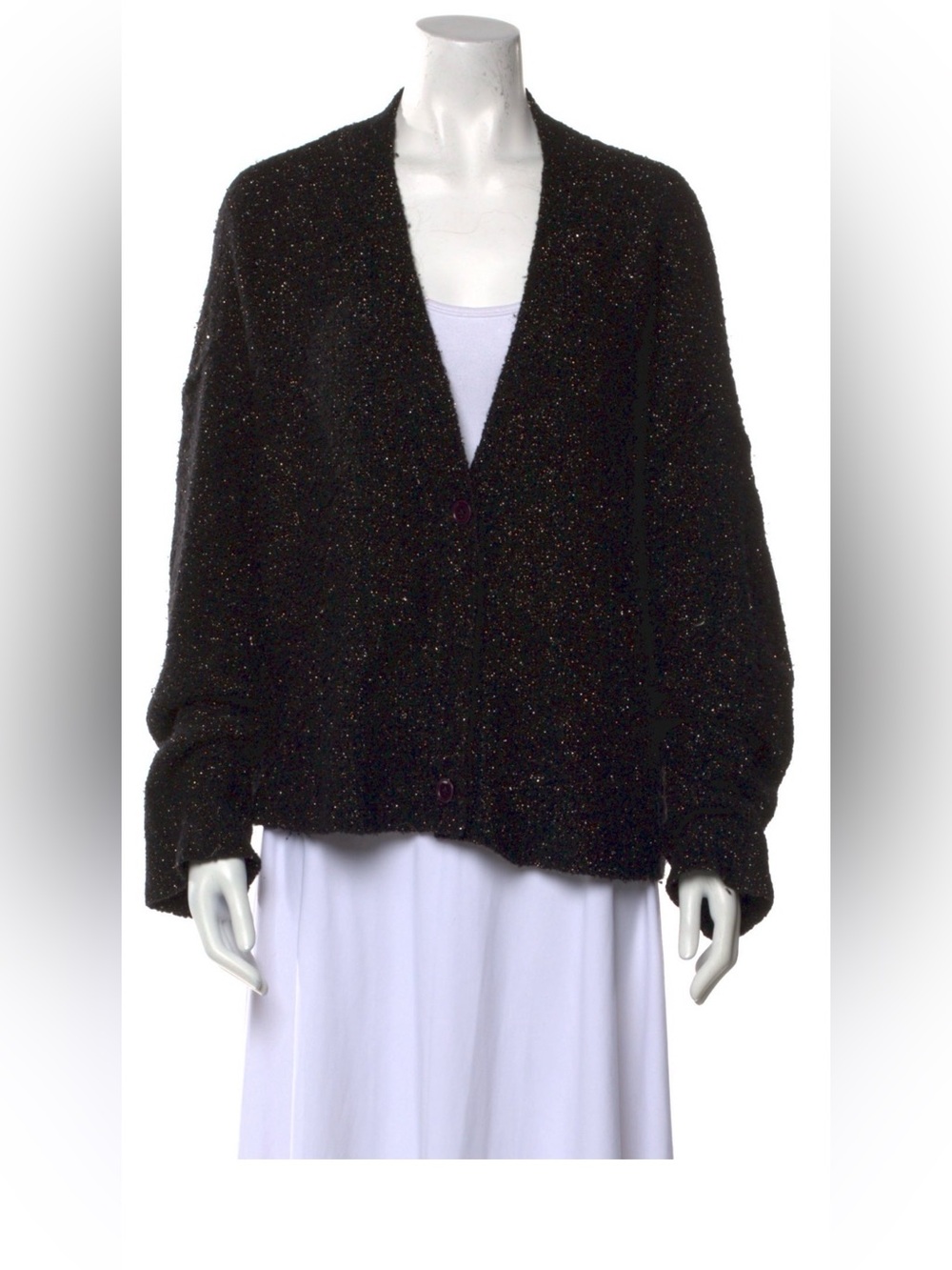 Creature of Comfort Sparkle V-Neck Cardigan Sweater
